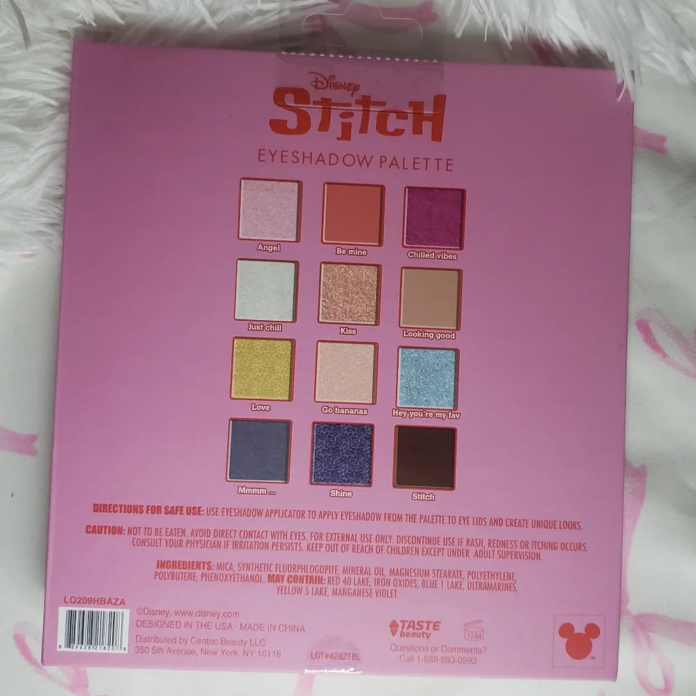 Disney Stitch Eyeshadow Palette Valentine's Day Taste Beauty Brand New